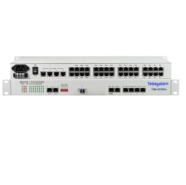 TSM-OV3054     32Voice+4E1+4GE  fiber SFP port   Multiplexer